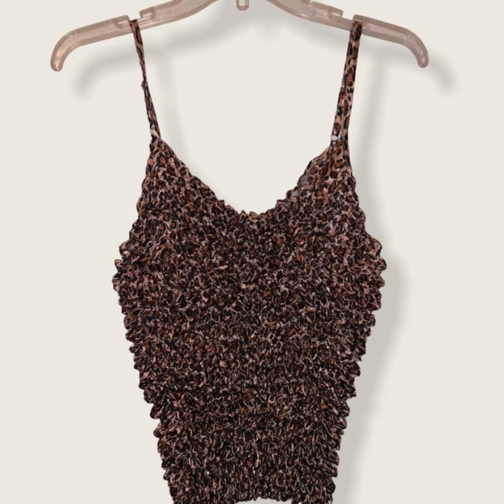 cheetah print scrunch cami